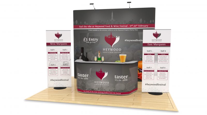 Jumbo pop up display stands