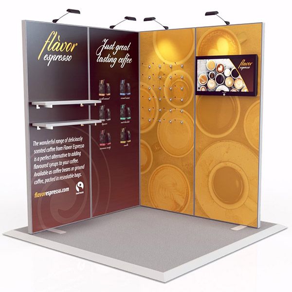 2m x 2m Exhibit Modular Exhibition Stand L Shape