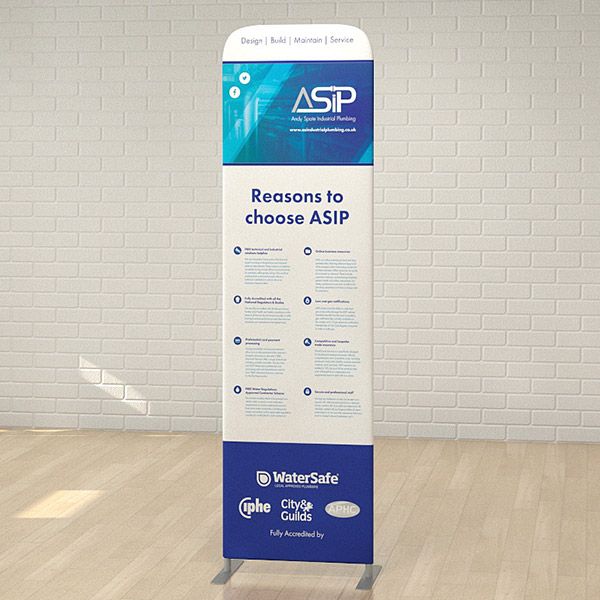 Tex-Flex lightweight fabric banner stand