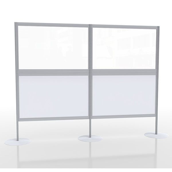 Multi-panel social distancing screen with acrylic and laminate panels, Ideal for covid-19 pods