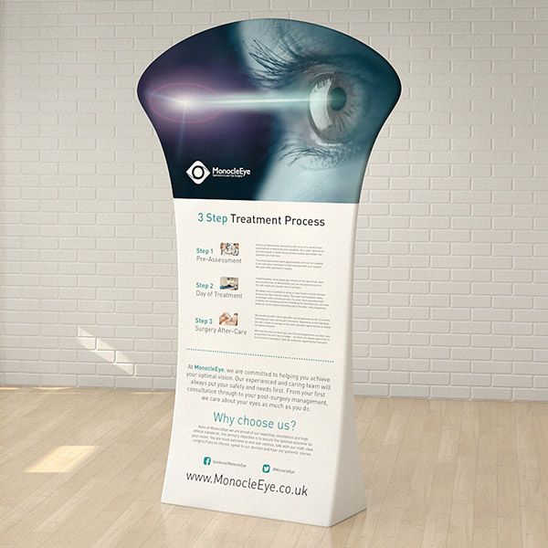 Fabric banner stand, printed fabric display stand