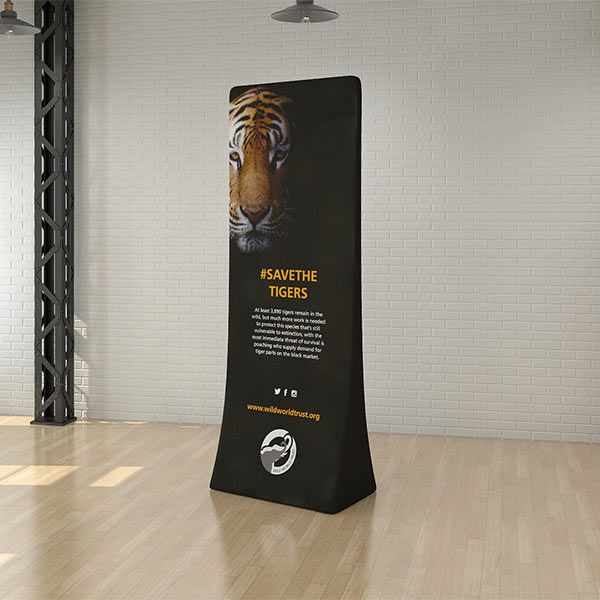 custom branded stretch fabric tower banner