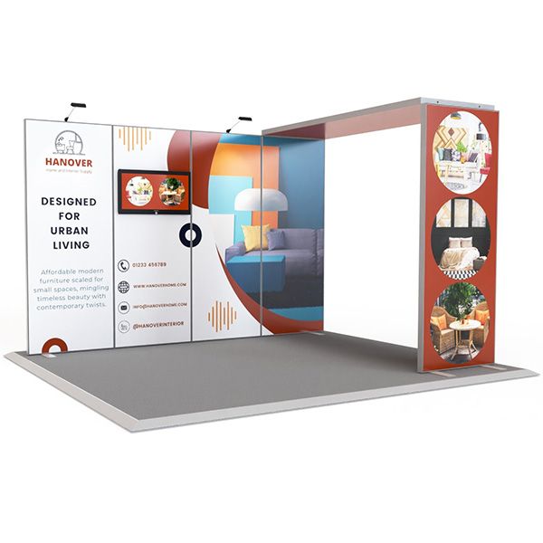 4m Exhibit Modular Exhibition Wall with arch
