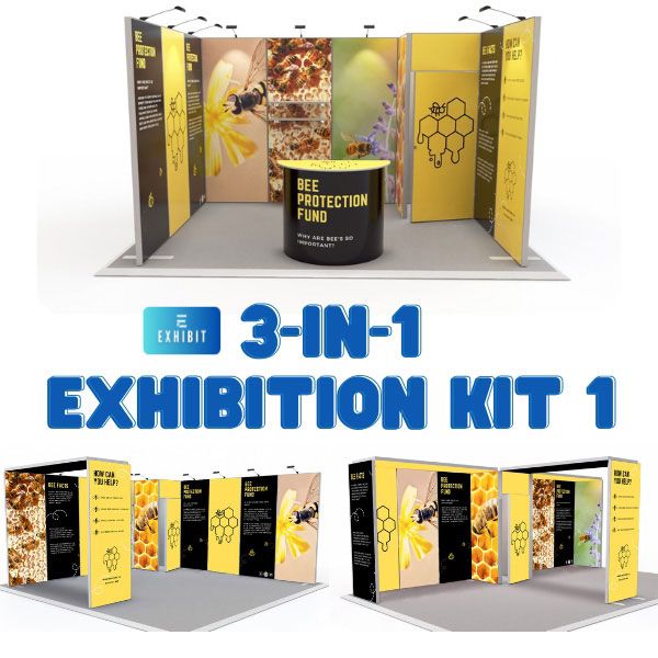 Exhibit Modular Exhibition Stands - 3 in 1 Exhibition Kit 1