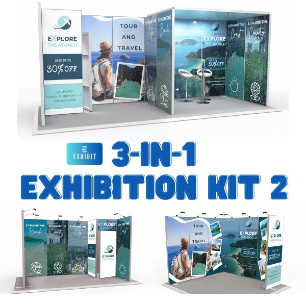 Exhibit Modular Exhibition Stand 3 in 1 Exhibition Kit 2