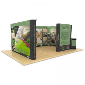 Custom Made Pop Up Room, ideal for 4m x 6m space only stand to create a dramatic display