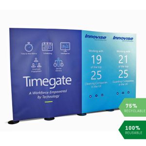 2.5m High Streamline pop up exhibition display stand