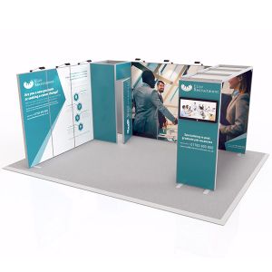 4m x 5m L Shape Exhibit Modular Exhibition Stand