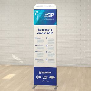 Tex-Flex lightweight fabric banner stand