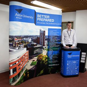 Curved Advertising Banner for Universities