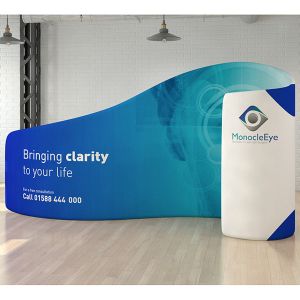 Fabric curl tex-flex display stand 