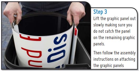 Step 3 of caring for your streamline graphic panels